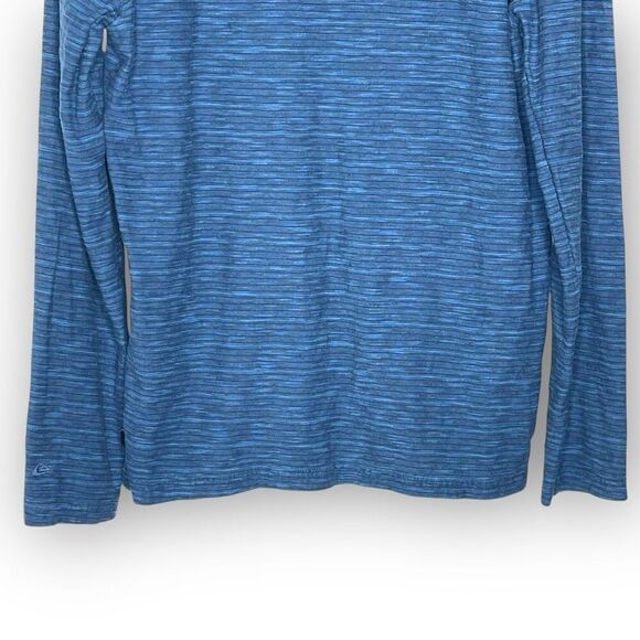 Quiksilver Kentin Hoody Hooded Shirt Heather Blue Modern Fit Men’s Size Medium - Picture 6 of 11